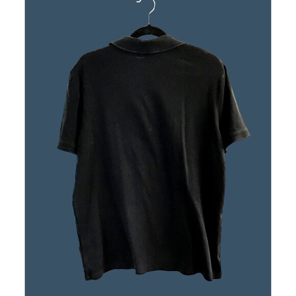 EXPRESS- MENS BLACK COTTON SHORT SLEEVE POLO SHIRT SIZE LARGE - Picture 2 of 7